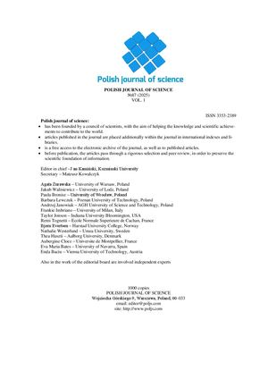 Polish Journal Of Science №87 (2025)