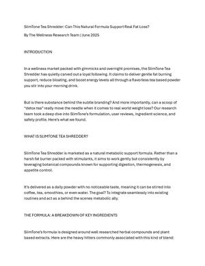 Slim Tone Tea Shredder Can This Natural Formula Support Real Fat Loss