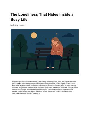 The Loneliness That Hides Inside a Busy Life  by Lucy Harris