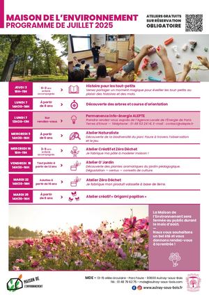 Programme Mde - Juillet 2025