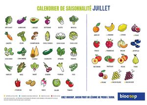 Calendrier De Saisonnalité Juillet 2025