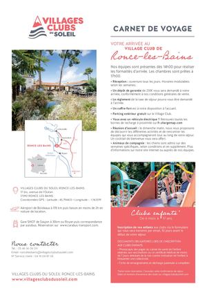 Guide Bien Partir Ronce Les Bains