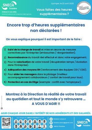 FINISTERE - Tract Heures Supplémentaires