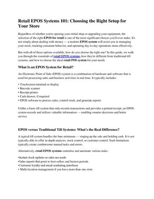 Calaméo - Retail Epos Systems 101: Choosing The Right Setup For Your Store
