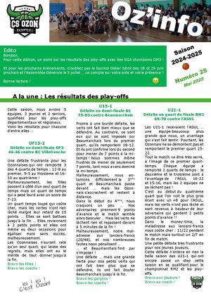 Newsletter Cso Mai 2025 N°25