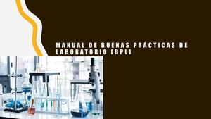 Manual De Buenas Prácticas De Laboratorio (Bpl