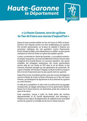 Exposition « La Haute-Garonne, terre de cyclisme du Tour de France aux courses d’aujourd’hui » - Archives départementales