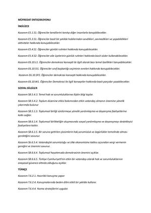 'TAKE ACTION AS A CITIZEN' CURRICULUM INTEGRATION