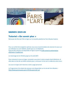 Paris de l'Art - Tutoriel pour Paris Musées Explore
