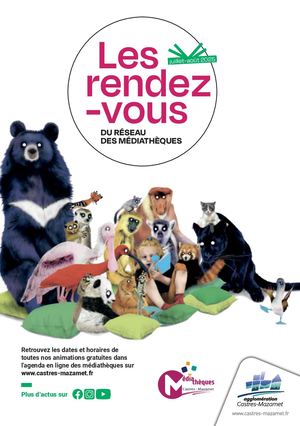 Juillet-août 2025, les rendez-vous du réseau des médiathèques