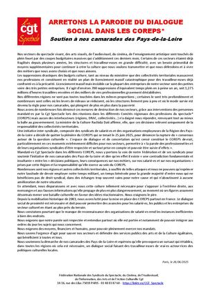 Cp Cgtspectacle Soutien Pays De La Loire 26062025