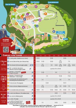 Programme de visite de Tiffauges - Période estivale 2025