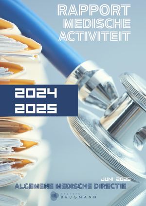 Rapport medische activiteit van het UVC Brugmann 2024-2025