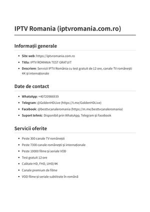 4k Iptv Romania Test Gratuit