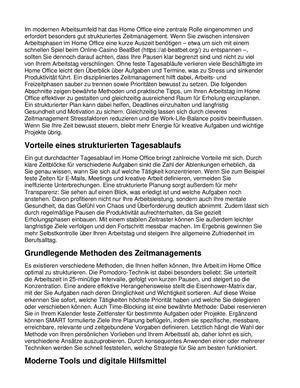 Zeitmanagement Home Office