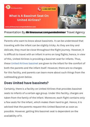 What is a Bassinet seat on United Airlines?