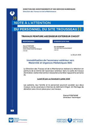 Note Information Concernant Peinture Tremie Ascenseur Exterieur 30 06 2025
