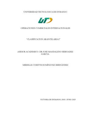 Fichas De Clasificacion Arancelaria
