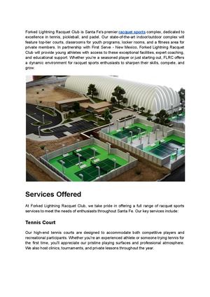 Forked Lightning Racquet Club - Santa Fe’s Premier Destination for Racquet Sports Excellence