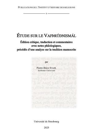 Étude sur le Vafþrúðnismál