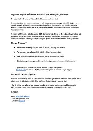 Dijitalde Büyümek İSteyen Markalar İçIn Stratejik ÇöZümler