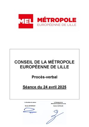 Procès-verbal du Conseil métropolitain du 24 avril 2025