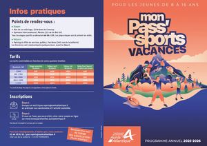 BROCHURE PASS'SPORTS VACANCES 2025-2026
