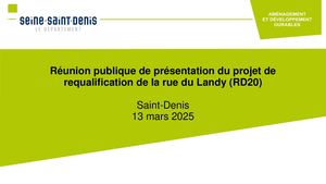 Réunion Publique Rue Du Landy (Rd20) Saint Denis