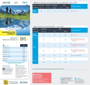 Horaires Ligne S40 été 2025
