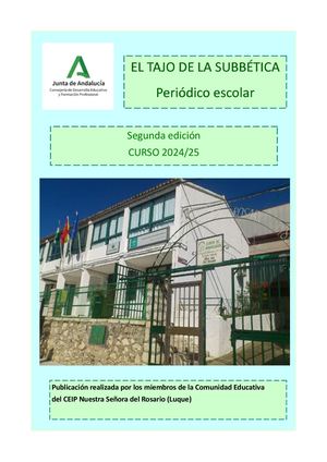 2ª Edición Periódico Escolar El Tajo De La Subbética Curso 24 25 Junio (1)