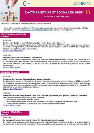 Actu Sanitaire & Sociale En Bref No 12