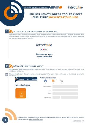 Utiliser les cylindres et clés KIBOLT sur Intratone.info