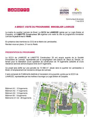 À Brest, visite du programme immobilier Lanroze - 7 mai 2019