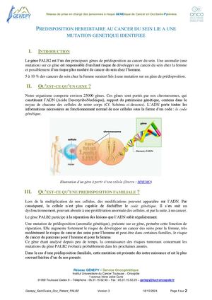 GENEPY SEIN OVAIRE Doc Info Patient Mute PALB2 V2021