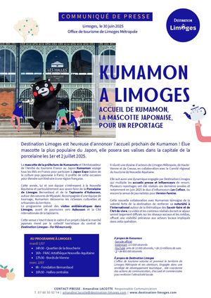 Communiqué de Presse |Kumamon à Limoges