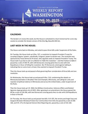 WEEKLY WASHINGTON REPORT – 06/23/25