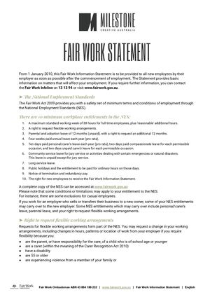 Fair Work Information Statement