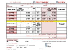 Bon De Commande Ubb