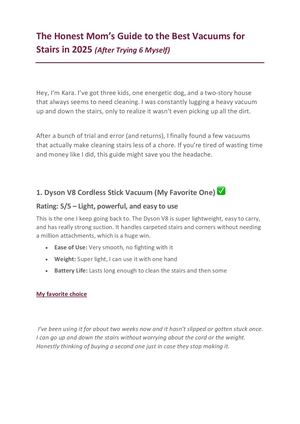 Best Cordless Vac For Stairs