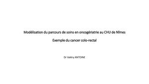 RR oncogériatrie 2025 : Parcours De Soins En Chirurgie Digestive Du Patient âGé, Exemple Du Chu De Nîmes Valéry Antoine