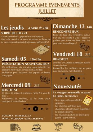 Programme Evenements Juillet