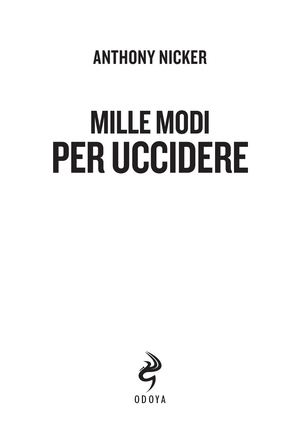 9788862889308 Mille Modi Per Uccidere