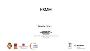 RR Myélome Est 25 : Sujet jeune à haut risque : Prise en charge en première ligne - Xavier LELEU