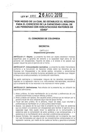 Ley 1996 De 2019
