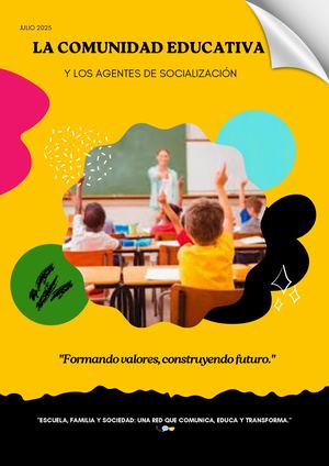 La Comunidad Educativa y los Agentes de Socialización Edificio Escolar 768258 1593