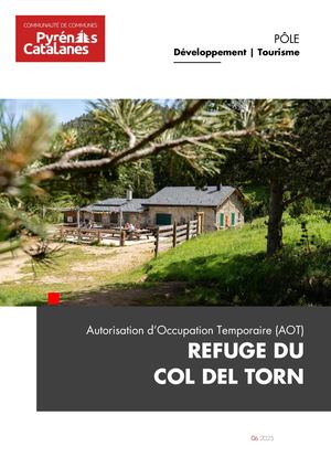 Autorisation d’Occupation Temporaire (AOT) - REFUGE DU COL DEL TORN