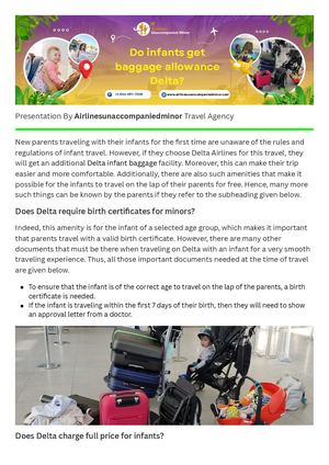 Do infants get baggage allowance Delta?