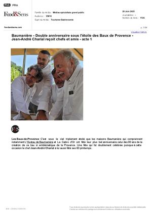 2025 06 28 Foodandsens Com 28 Juin 2025 80 Ans Baumaniere 50000000373021876