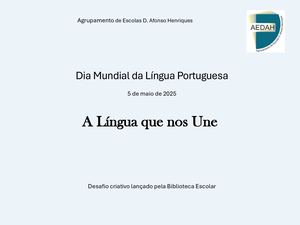 A Língua Que Nos Une
