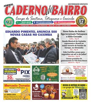 Jornal Caderno Do Bairro - Campo De Santana - Ed. 197 - Junho 2025